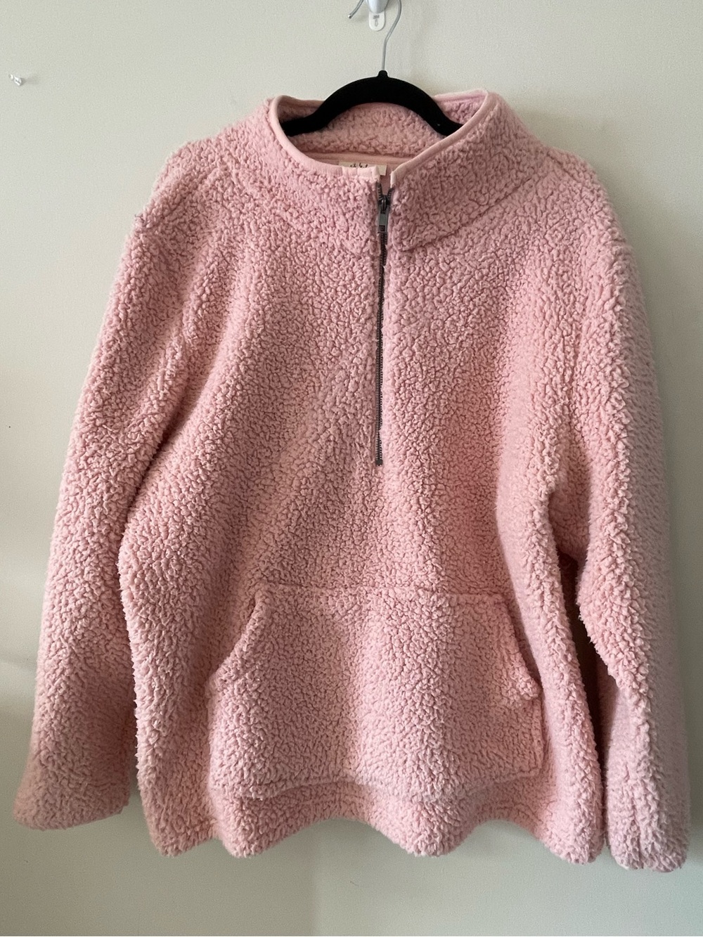 Style & Co. Light Pink Sherpa Pullover-XXL